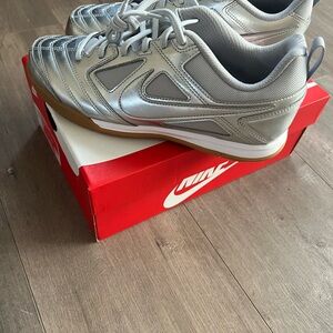 Nike Metallic Silver Gato Shoes